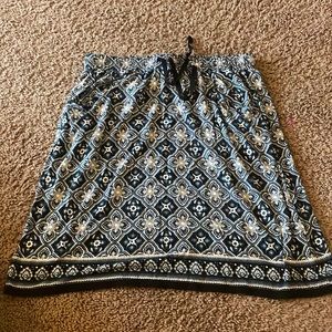 BLUE PATTERNED SKIRT